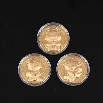 2024 Novo Leto Zmaja Priložnostnih Kovancev Kitajski Zodiak Medalje 3D Zbirateljskih Kovancev Novo Leto Kovancev