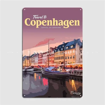 Copenhagen Kovinske Plošče, Plakat Klub Stranka Slikarstvo Dekor Osebno Dnevna Soba Tin Prijavite Plakat