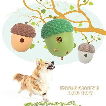 Igrača Pes Grize Mraz Pes Puščanje Hrane, Žogo Iz Silikona, Acorn Oblike Interaktivne Kuža Napajalni Igrača Smešno Puzzle Igrača Za Psa Srednje