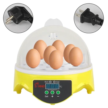 Nastavljiv Digitalni Temperature Perutnine Inkubator za Piščanca Raca Ptica, Golob Brooder Kmetiji Valilnica 7 Egg Mini Jajce Inkubator