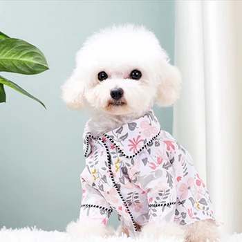 Pes Pižamo Korejskem Slogu Pes Srajce Dihanje Udobno Pet Pižamo Natisnjeni Pižamo Moda Za Hišne Živali Oblačila Hišne Potrebščine 2021