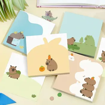 100 Listov Capybara Capybara Memo Pad Scrapbooking Risanka Objavljeno Sporočilo Papir Srčkan Ins Lepljive Opombe Urad