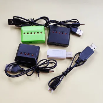 1Pc 3,7 V Lipo Baterijo, Usb Kabel Polnilnika 4: 1 5: 1 6: 1 USB Polnilci Set R/C Rezervni Deli