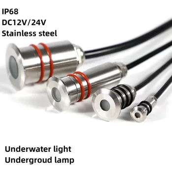 1W LED IP68 Mini Pozornosti Nepremočljiva iz Nerjavečega Jekla Bazenu pod vodo Svetlobe DC12V 24V Stopnice Poti Krova Podzemnih Lučka