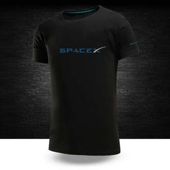 2023 Moških SpaceX Prostora X Logo Vroče Poletje Prodajo Modi Tiskanje Kratek Rokav Vrh Barva Bombaž Business Casual Majica S Kratkimi Rokavi
