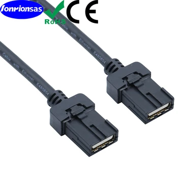 4K 60Hz High Speed HDMI E vrsto 19P moški HDMI E vrsto moški črna z Ethernet za avto video kabel