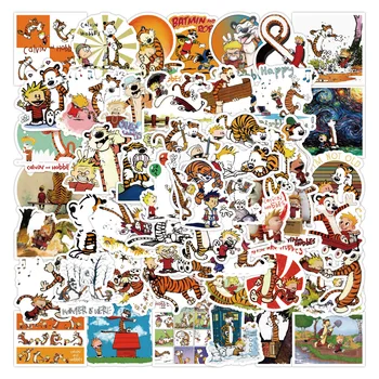 50PCS Klasičnih Stripov Calvin in Hobbes Calvin in Hobbes Čelada Mobilne Grafiti Nalepke Anime Avto Nalepke Nalepke in Nalepke