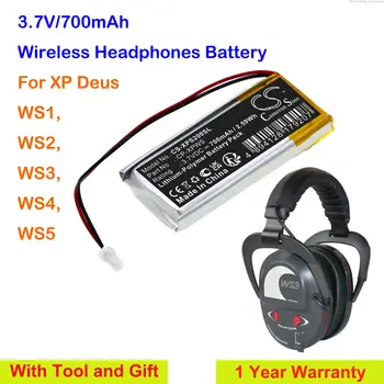 700mAh Brezžične Slušalke Baterija CP-XPWS za XP Deus WS1, WS2, WS3, WS4, WS5