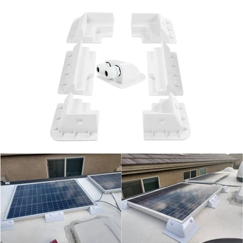 7PCS ABS Sončne celice, Nosilec za Vgradnjo v Prikolico, Avtodom RV Čoln Vozila Strešni Nosilec Sončne Odbor Kotu Strani nametitev
