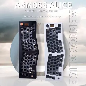 Abm066 Alice 65% Postavitev Mehanske Tipkovnice Kit Žično/Brezžično Omrežje/Bluetooth Hot Plug Tesnilo Ergonomija Podporo Preko Reže Za Oblikovanje