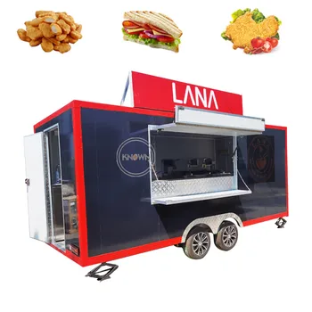 American Standard Ulica, Kuhinja Hrane Prikolico Mobilne Hot Dog Prodajni Vozički Hitro Hrano Tovornjak s Polno Kuhinjska Oprema