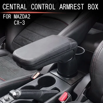 Avto Centralne Armrest Polje Punch-Brezplačno Centralne Konzole Armrest Box Škatla za Shranjevanje za Mazda CX-3 2015-2018 Mazda 2 2020-2021