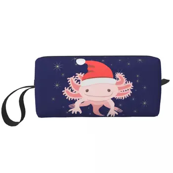 Axolotl Božič Potovanja Toaletnih Vrečko Močerad Živali Ličila Kozmetični Pripomočki Lepoto Shranjevanje Vrečk Dopp Kit Primeru Polje