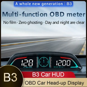 B3 OBD HUD Avto merilnik Hitrosti Head Up Display Avto Opremo Smart Digitalni Alarm Opomnik Meter Elektronika Pribor Za Vse Avto