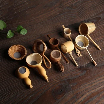 Bambus Čaj Sesalnikov Čaj Slovesnosti Posoda Namizni Dekor Teaware Kuhinja Orodje Japonski Rattan Lesene Čaj Listi Tok Dodatki