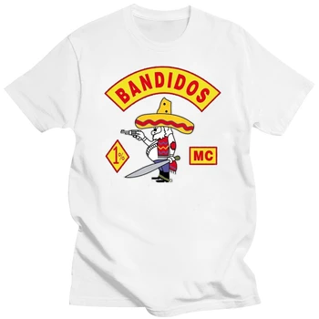 Bandidos MC Podporo po vsem Svetu SYLB Eno Nastrojen Biker 1 Grobo Črna moška T-shirt majica