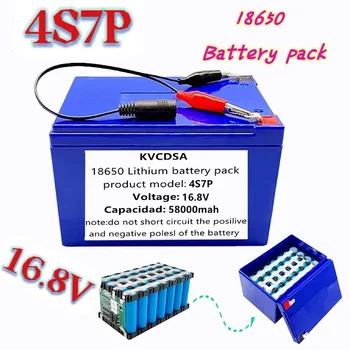 Batterie 4S7P 58000mah pour appareils 16.8 v avec BMS, onduleur Li-Ion haute puissance, nouvelle zbirka