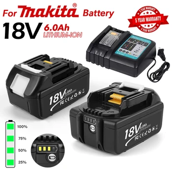 BL1850B Originalne Baterije Za Makita Baterija 18V Električno Orodje BL1830 BL1850 BL1860 LXT400 DC18RC Baterija za ponovno Polnjenje 6000mAh