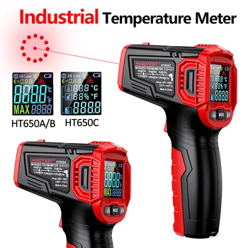 Digitalni Infrardeči Termometer Ne-kontaktni Merilnik Temperature LCD Barvni Zaslon Visoke Natančnosti Industrijski Laser Temperatura Tester