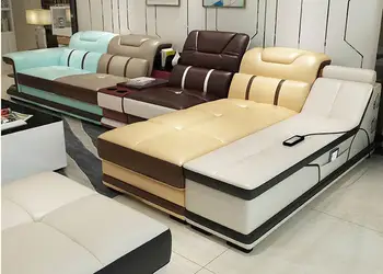 Dnevni Prostor Kavč počivalnik kotu kavč masaža resnično pravega usnja področna zofe minimalističen muebles de sala moveis par casa