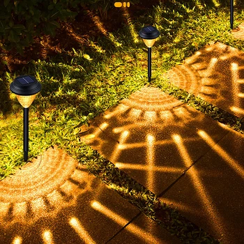 Dvojno Vir Svetlobe Led Sončne Svetlobe in Sence Travnik Lučka na Prostem Nepremočljiva Vrt Dvorišče, Dekoracijo Vzdušje Krajine Lučka