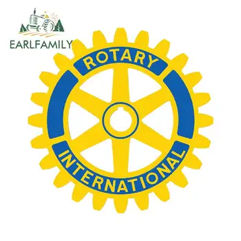 EARLFAMILY 13 cm x 13 cm Za Rotary Club Logotip Nalepko In Avto Nalepke Nepremočljiva klimatska Naprava Telo Za Avto Osebnost