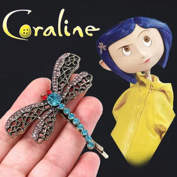 Horror film Coraline y La Puerta skrivnost retro metulj ostra žensk Lasje Okras, Darilo Cosplay prop Broška