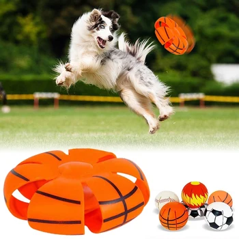 Igrača za psa, Leteči Krožnik Žogo za Hišne živali, Magic Deformacije NLP Zunanji Usposabljanje Interaktivni Metanje Predvajati DISK