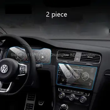 Kaljeno steklo Screen protector film Za Volkswagen Golf 7 MK7 2018 2019 2020, gps Navigacija in nadzorna plošča anti-scratch