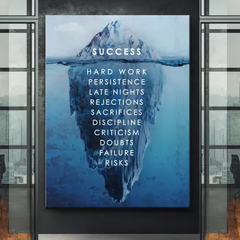 Ledena Gora Uspeh Ponudbo Motivacijske Platno Slikarstvo Nordijska Sodobne Plakatov in Fotografij Wall Art Slike za Dekoracijo Doma
