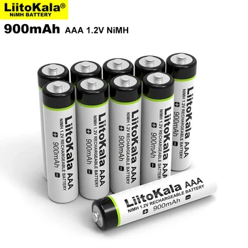 LiitoKala AAA NiMH 1,2 V Polnilna Baterija 900mAh Primerna Za Igrače, Miši, Elektronske Tehtnice, Itd.