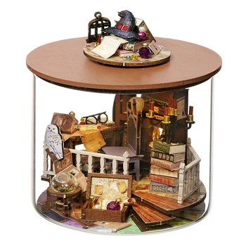 Lutke Diy Čarobno Hiša Miniaturne izdelke z Pohištva,Montaža Casa Darilo za Najstnike, Odrasle