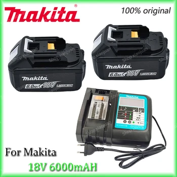Makita-100% Prvotne Polnilna Moč Orodje, Baterije, Zamenljive LED Litij-ionska, 6.0 Ah 18V LXT BL1860B BL1860BL1850