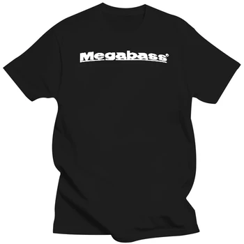 Megabass Logotip Mens Priložnostne Vrhovi Bombaž Majica S Kratkimi Rokavi