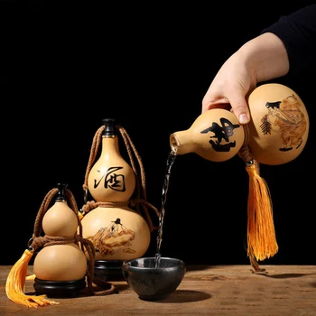 Naravni Tradicionalni Posušene Gourd Steklenico Vode Rojstni Dan Darila Naravnih Gourds Obrti Calabash Božično Darilo Ornament Soba Dekor