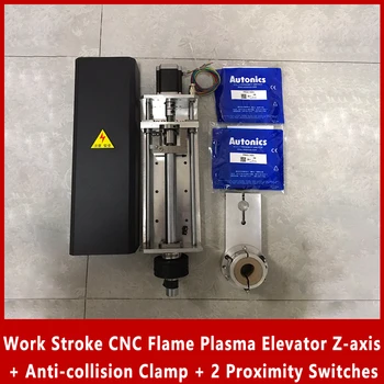 Nema23 koračnih motornih 200mm delovnih kap CNC Plamen Plazma Rezanje Podizač Z osi +Anti Trčenju Objemka+2pcs Induktivna Stikala