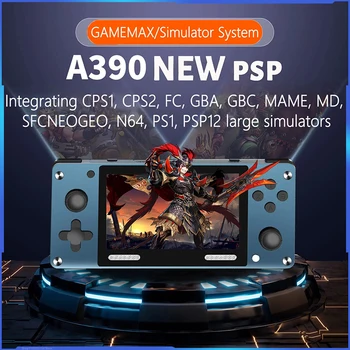 Novo A390 ročno igralno konzolo, 4-palčni IPS visoke ločljivosti zaslona 12 emulators GAMEMAX sistem nostalgično igralno konzolo 10000 igre