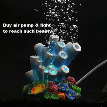 NOVO Smolo Akvarij Umetno Koralni Zračni Mehurček Dekoracijo Fish Tank Zrak Kamen Okraski, ki se Uporabljajo Z Akvarij Črpalka Zrak, Razsvetljava