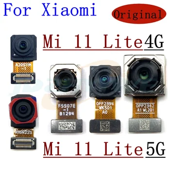 Original Spredaj Zadaj Kamera Za Xiaomi Mi11 Mi 11 Lite 4G 5G Čelnega Selfie Nazaj Glavnega Modula Kamere Flex Kabel Rezervni Deli