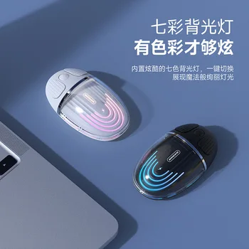 prenosna polnilna Pregleden 2.4 g wireless mouse izklopite Bluetooth vključite dvojni način, sedem barva svetlobe home office računalnik