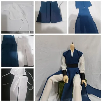 Prilagodite 1/6 Moški Kitajski Stari Klasični Hanfu Vrv Človek Obleko Obleko Tradicijo Cosplay za 12 Akcijska Figura Model