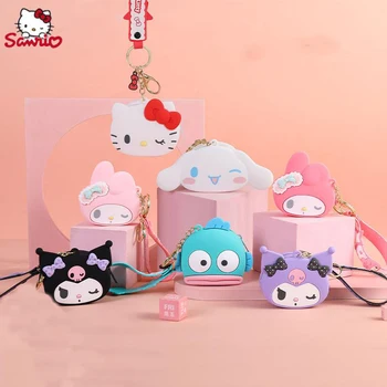 Risanka Sanrio Pribor Hello Kitty Kuromi Cinnamoroll Kawaii Luštna Dekleta Kovanec Torbici Organizator Vrečko Slušalke Vrečko Darilo Otrok