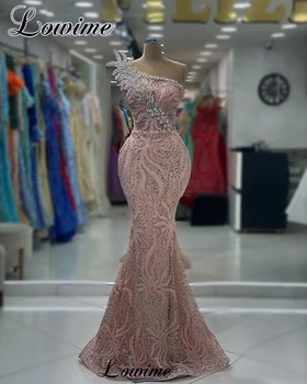 Roza Beaded Prom Obleke 2023 Eno Ramo Oblikovalca Večernih Oblek S Kristali Vestidos De Cóctel Posebne Priložnosti Obleke