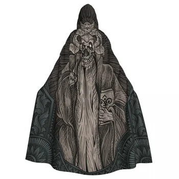 Unisex Odraslih Demon Z Graviranje Okvir Plašč S Kapuco Dolgo Čarovnice Kostum Cosplay