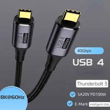 USB4 kabel,USB3.2 Gen2*2 podatki cabl,Strele 3 40Gbps USB C Tip Kabla C PD 100W 8K @60Hz, PD hitro polnjenje, Tip-C moški kabel