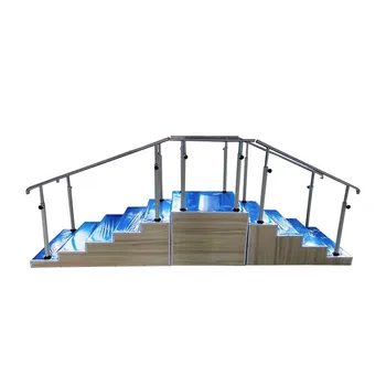 Usposabljanje po stopnicah, dvosmerni tekoče stopnice, hemiplegic spodnji ud hoja, vzporedno palice, usposabljanje stopnice oprema