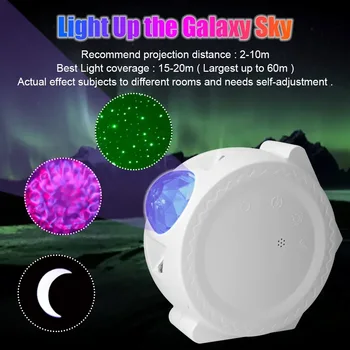 Vzdušje Sky Star Projektor Galaxy Projektor Light 3 v 1 Night Light Tihem Glasu Glasbe za Nadzor Astronavt Galaxy Projektor