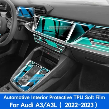 Za Audi A3 8Y 2022Car Notranjosti sredinski konzoli, Pregleden TPU Zaščitno folijo Anti-scratch Popravila film Accessorie Preuredi LHD RHD